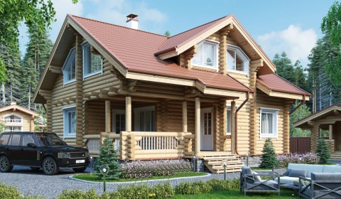 Проекты домов из оцилиндрованного бревна