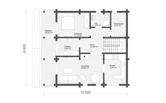 Планировка 1го этажа